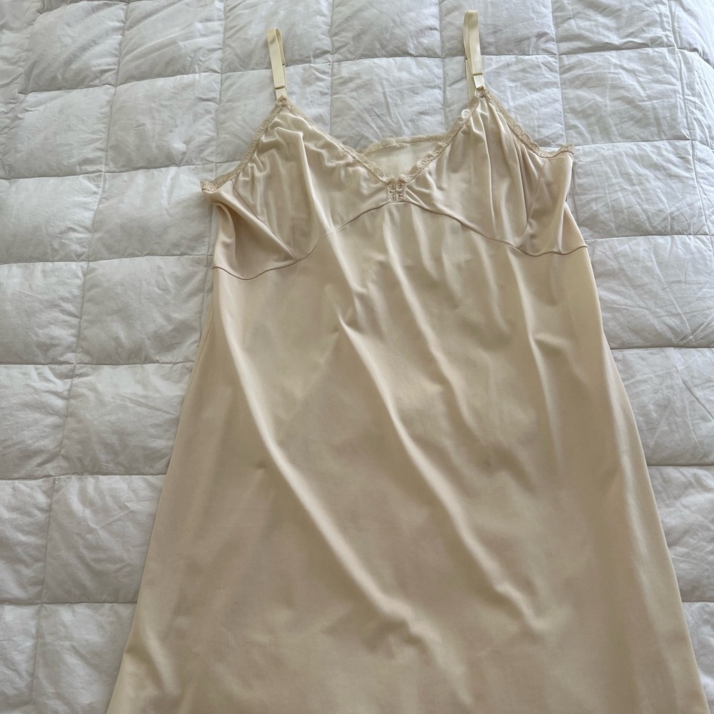 Yellow slip dress